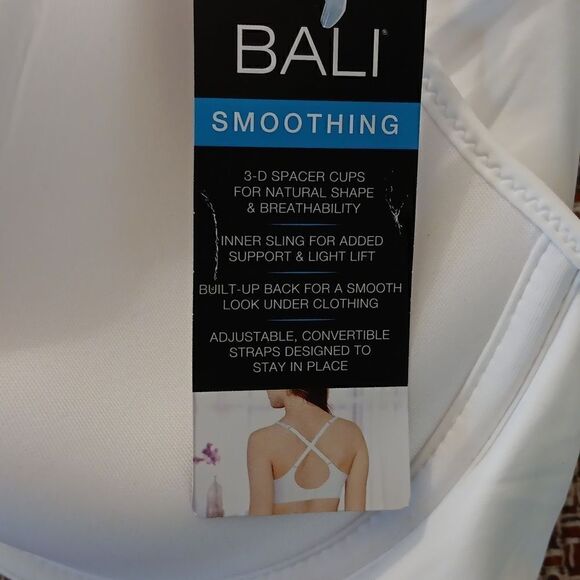 New 34D Bali One Smooth U Ultra Light Convertible Full Coverage Bra - Picture 5 of 10